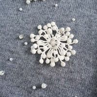 Cardigan en tricot personnalisé pour femme, coupe ajustée, chaud et respirant, automne-hiver, col perlé, manches classiques, broderie et boutons
