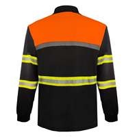 Polo de sécurité haute visibilité réfléchissant à manches longues, vêtement de travail de construction, avec poche, respirant, tissu Bird Eye, vente en gros, logo personnalisé, T-shirt