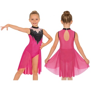 Costumi da ballo per bambine e ragazze 6-16 anni, body da competizione di danza latina e lirica per spettacoli e lezioni di danza - Product Image 2