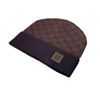 Topi Beanie Pola Geometris Musim Dingin untuk Pria Wanita, Rajutan Lembut dan Elastis dengan Manset, untuk Olahraga Luar Ruangan dan Penggunaan Sehari-hari di Cuaca Dingin