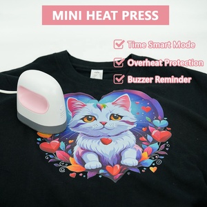 Venta caliente Mini máquina de prensa de calor fácil de operar máquina de sublimación eléctrica portátil de hierro de mano para <span class=keywords><strong>camisetas</strong></span> con logotipo - Product Image 5