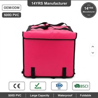 Sac de livraison de nourriture isotherme imperméable avec séparateurs amovibles pour les cyclistes, motards et utilisateurs de scooters, sac thermique