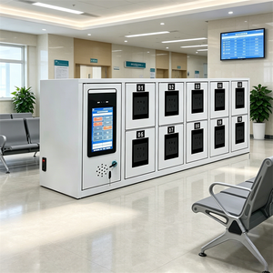 Steel Durable Eco-Friendly <b>Tablet</b> Computer Charging Locker Key Lock Floor Mount Assembled Charging Station Mobile Phone - Product Image 3
