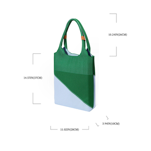 <span class=keywords><strong>Sac</strong></span> <span class=keywords><strong>à</strong></span> <span class=keywords><strong>main</strong></span> tissé Patchwork léger pour femmes grande capacité nouvelle mode <span class=keywords><strong>sac</strong></span> <span class=keywords><strong>à</strong></span> <span class=keywords><strong>dos</strong></span> fourre-tout pliable deux pour cosmétiques de voyage ouvert - Product Image 2
