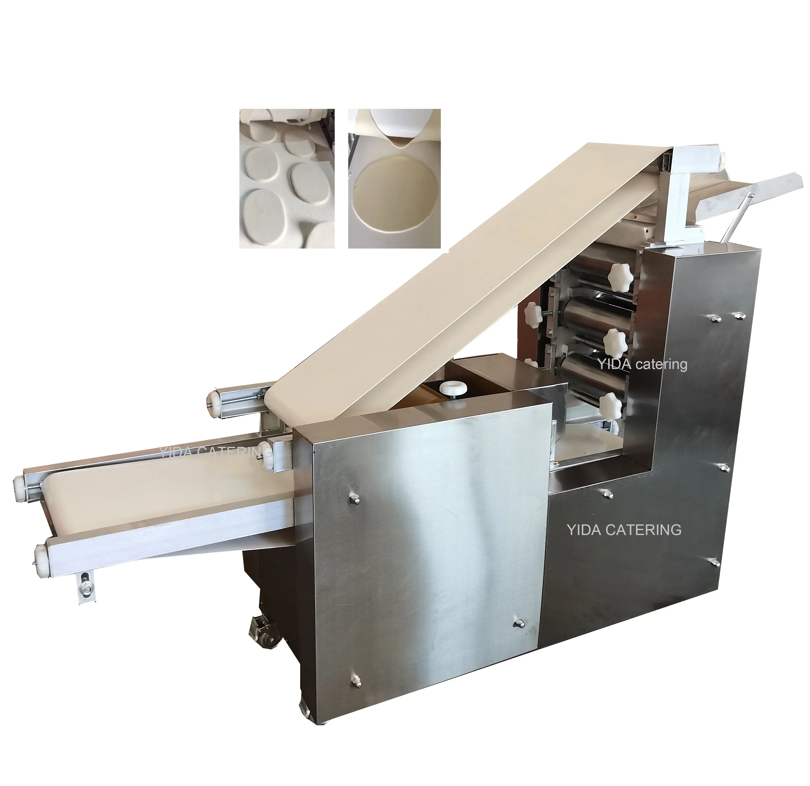 पिज्जा मशीन स्वचालित आटा प्रेस पिटा ब्रेड मशीन अरबी कॉर्न टॉर्टिला मेकर रोटी चपाती बनाने की मशीन