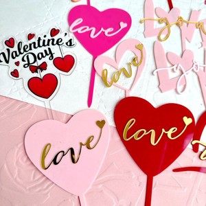 Adorno de acrílico para pastel de San Valentín con diseño de miel y dulzura, decoraciones de corazón para pastel de boda. - Product Image 2