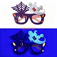 Lunettes de fête lumineuses de style maison hantée pour Halloween, décorations de nuit d'Halloween, couleurs néon, adaptées aux enfants