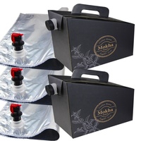 Sac aseptique aluminium10L personnalisé dans l'emballage de boîte pour le conteneur jetable de distributeur de sirop de thé de café de vin 3L 5L