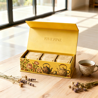 Caja de Embalaje de Papel Rígido Ecológica Hecha a Medida con Logotipo en Relieve y Cierre Magnético para Té, Hierbas, Café y Whisky
