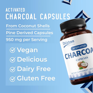 Capsules de <span class=keywords><strong>charbon</strong></span> <span class=keywords><strong>actif</strong></span>, 40 unités, dérivées de coques de noix de coco - Product Image 6