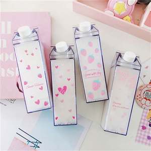 Wholesale Personalized <b>Gift</b> BPA Free <b>Clear</b> Milk Cartoon Water Bottle - Product Image 4