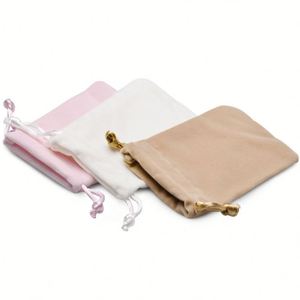 Vente en gros de petits sacs en velours à cordon personnalisés, anti-poussière, pour bijoux, contenants cadeaux - Product Image 5
