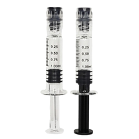 Kit de seringues en verre OEM de 1 ml dans un emballage tube transparent, cartouche Luer Lock avec logo personnalisé pour les marques