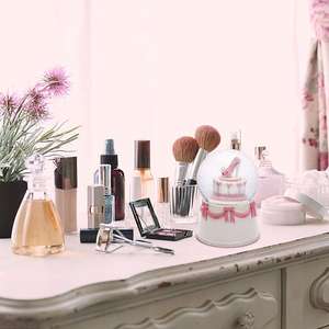 Globo de nieve de poliresina/resina <span class=keywords><strong>Feliz</strong></span> cumpleaños globo de nieve diseño de pastel de cumpleaños, tacón alto giratorio como reproduce música, cumpleaños perfecto - Product Image 2