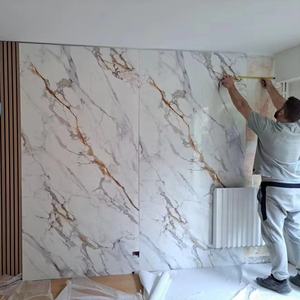 壁パネル装飾用<span class=keywords><strong>PVC</strong></span>大理石シート1.22 * 2.44MM UVボード竹炭壁パネル - Product Image 1