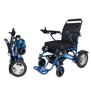 Facile pieghevole in lega di alluminio sedia a rotelle elettrica malaysia prezzo con PU solido pneumatico