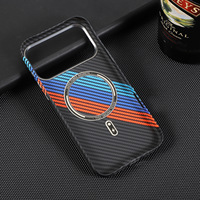 Étui de téléphone portable de luxe en PC rigide à motif fibre de carbone magnétique pour iPhone 18 17 16 15 14 13 Pro Max, coque antichoc