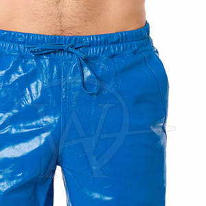 Haute qualité High Street Style hommes Shorts en cuir motif solide plaine teint écologique séchage rapide prix de gros pas cher - Product Image 5