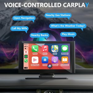Écran intelligent sans fil CarPlay et Android Auto, écran tactile IPS <span class=keywords><strong>7</strong></span> <span class=keywords><strong>pouces</strong></span>, aide au recul, Mirror <span class=keywords><strong>Link</strong></span> pour lecteur de tableau de bord universel pour voiture - Product Image 4