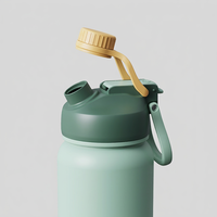 Bouteille isotherme en acier inoxydable de 40 oz, anti-fuite, compatible lave-vaisselle, avec sangle, pour la gym, la randonnée et le sport