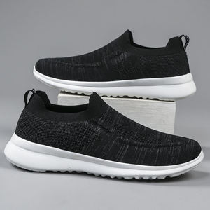 Zapatillas Deportivas Transpirables Personalizadas con Tejido de Punto, Zapatos Casuales para Caminar, Ropa Masculina - Product Image 4