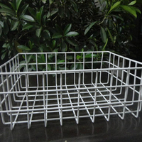 Panier de rangement en treillis métallique en acier inoxydable de petite taille personnalisée