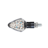 Clignotant LED pour moto, clignotant orange, 2 lentilles, scooter, moto, M8, homologué E-mark