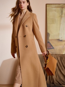 Chất Lượng Cao Cashmere Áo Khoác Phụ Nữ Sang Trọng Dài Len Pha Trộn Áo Rắn Colour Mà Không Có Mô Hình - Product Image 4