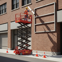 Plateforme élévatrice à ciseaux autopropulsée compacte JCPROTECH 6m 8m 10m, plateforme élévatrice électrique pour l'entretien des espaces étroits en atelier