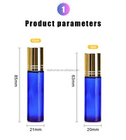Flacon roll-on en verre personnalisé de 10 ml pour huiles essentielles, flacon cosmétique vide de luxe, faible MOQ