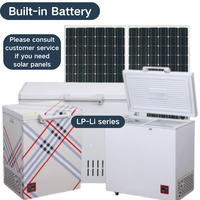 GCSOAR Congélateur 200L à Entraînement Direct Solaire avec Batterie Lithium LiFePO4 Intégrée