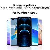 Ventas al por mayor personalizado 3 en 1 Multi carga rápida tipo Usb C teléfono cargador Cable para iPhone Micro tipo C Cable