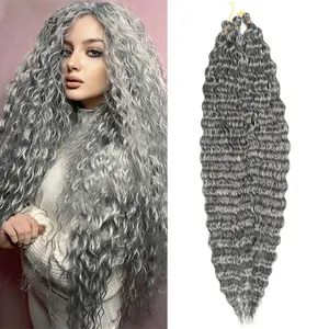 Xracephol economici 30 pollici soffici crespi ricci Twist Crochet onda profonda intrecciare i capelli sfusi per le donne