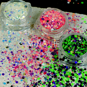 Nail Art Luminous <strong>Glitter</strong> Mix Bulk Eye Face <strong>Blue</strong> Glow in Dark Chunky <strong>Glitters</strong> for Tumbler Arts and Resin Crafts - Product Image 4