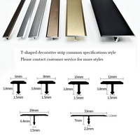 Profilé d'extrusion en aluminium de style design industriel de haute qualité en forme de T pour bordure de carrelage, moulure, pliage, découpe et décorations