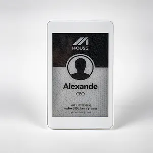 office electronic employee badge e ink no battery nfc display electronic shelf label with android app