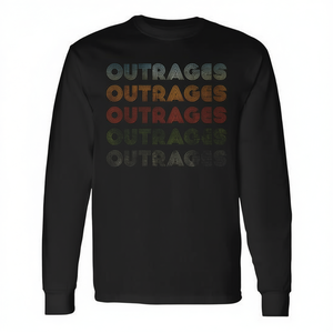 Outrages Long Sleeve <b>T</b>-<b>Shirt</b> <b>Grunge</b> Vintage Style Black Unisex Adult Fit - Product Image 2
