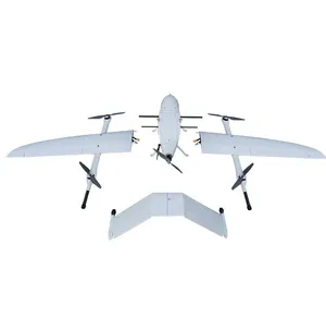 Yüksek kalite uzun dayanıklılık güvenlik Rc Vtol Drone İha teslimat için kargo fotoğraf haritalama yüksek aralığı sabit kanat ile çalışmak