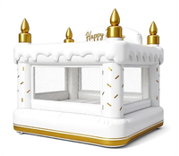 Structure de jeu gonflable personnalisée, château gonflable blanc, matériau PVC 0,55 mm, certifié CE, usage commercial, grande structure de divertissement extérieure