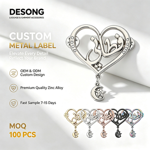 Zinc alloy metal logo for handbags custom metal <b>labels</b> and tags - Product Image 1