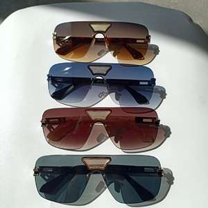 <span class=keywords><strong>Gafas</strong></span> de sol personalizadas sin montura para hombre y mujer, lentes de sol polarizadas de diseño vintage de marca - Product Image 2