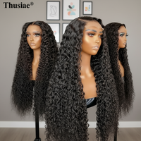 Perruques bouclées crépues sans colle, transparentes, à cuticules alignées, double épaisseur, 100 % cheveux humains vierges brésiliens Remy, style Jerry Curly