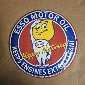 Letreros de Porcelana Esmaltada Vintage de <span class=keywords><strong>Conoco</strong></span> Rojo para Gasolina y Aceite, con Descuento al por Mayor - Product Image 4