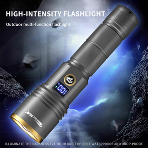 1700 lumen 5500mAh hợp kim nhôm dài phạm vi kết nối pin cắm trại <span class=keywords><strong>Torch</strong></span> ánh sáng 26650 sạc zoom chiến thuật đèn pin - Product Image 2