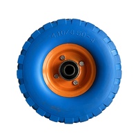 Roues pivotantes en mousse PU certifiées ISO9001/ROHS, robustes, 10x3.00-4, roulement à billes double, capacité de charge de 80 kg