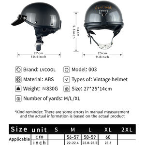 <span class=keywords><strong>Casco</strong></span> con personalidad de gángster japonés, <span class=keywords><strong>Vintage</strong></span> <span class=keywords><strong>casco</strong></span> de motocicleta, Media gorra ABS para Motocross para hombres y mujeres, cuatro estaciones, montar en <span class=keywords><strong>bicicleta</strong></span> - Product Image 2