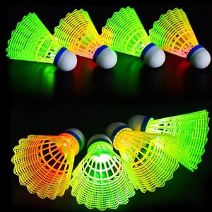 NEOB Volant <span class=keywords><strong>de</strong></span> <span class=keywords><strong>badminton</strong></span> lumineux en plastique, résistant au vent, pour entraînement intérieur et extérieur, avec lampe LED fluorescente en nylon - Product Image 4