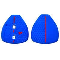 Étui de clé de voiture en silicone haut de gamme à 3 boutons, style nid d'abeille, FT-346 pour Toyota Corolla, Reiz, RAV4, Crown et Camry