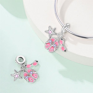 Abalorio Colgante de Cobre con Esmalte, Diseño de Verano, Vacaciones en la Playa, Viaje y Avión, Joyería para Pulsera, Regalo para Mujeres y Niñas - Product Image 4