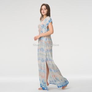 Nouvelle Collection 2025 : Robe Midi Femme Personnalisée, Décontractée, Été, 100% Coton, Sans Manches, Technique Tie-Dye, Volants, Design Tendance - Product Image 3